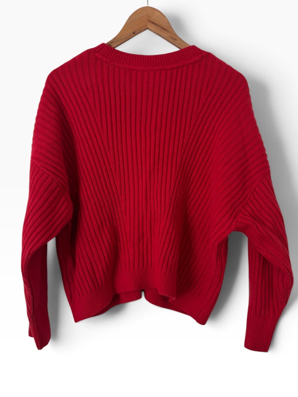 Tommy Hilfiger Red Cable Knit Sweater- Size Large - Picture 3 of 4